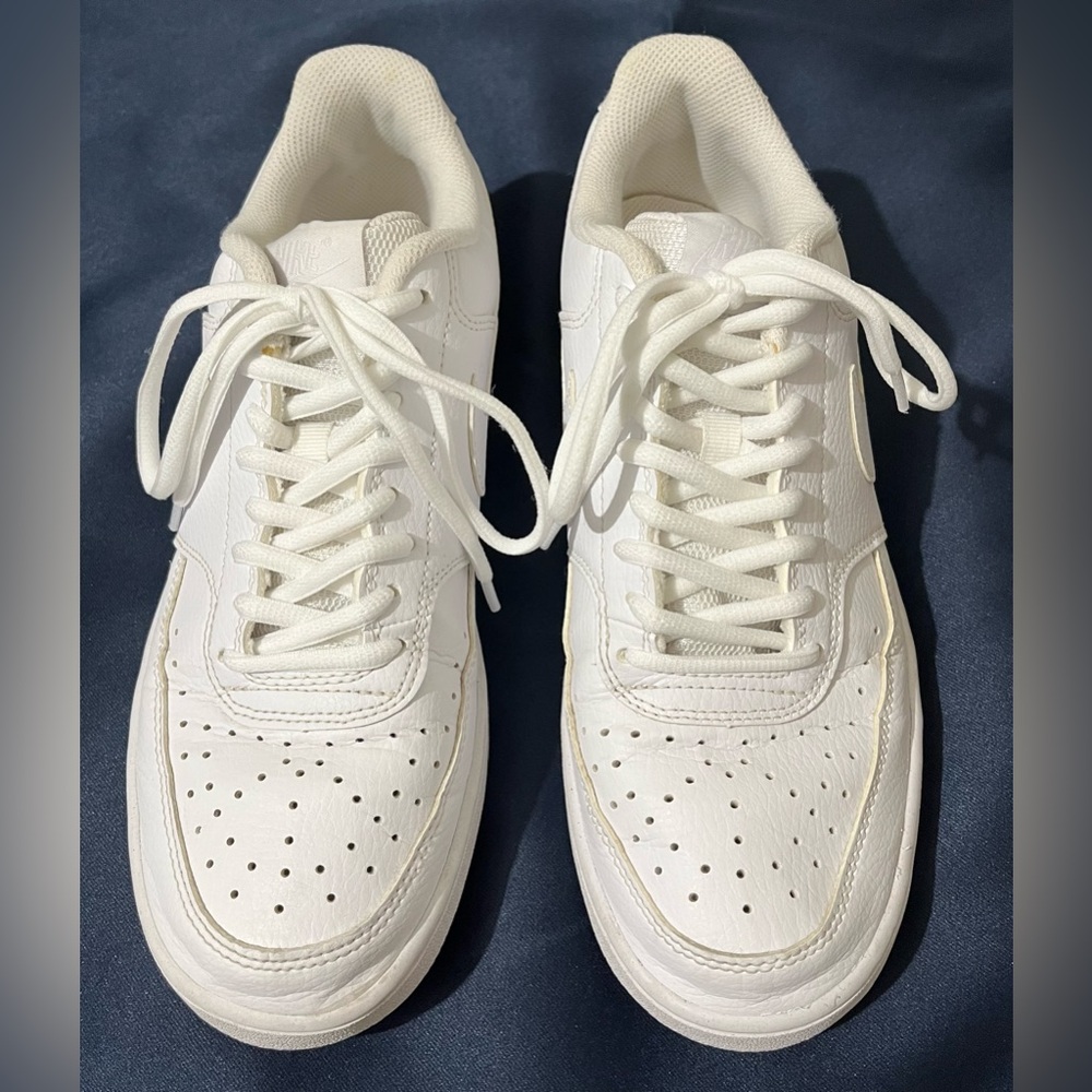 Nike White Low-Top Leather Sneakers
